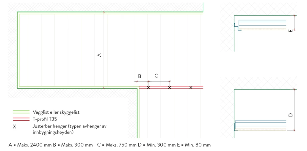 Montering Corridor 600x600 modul