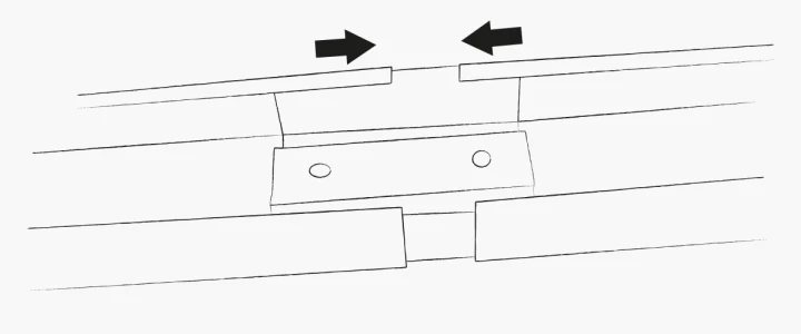 Montering Designpanel Lekt av stål (FLEX2) montering av Flex-profiler