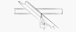 Montering Designpanel Lekt av stål (P45-S25 )sekundære profileR