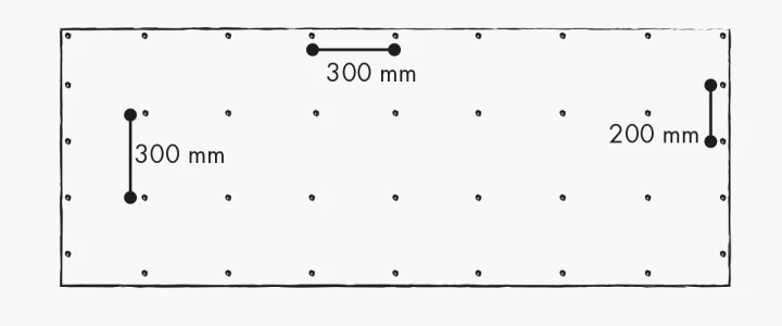 Montering Designpanel Skrueavstander 900 x 2400 (tangent)