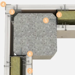 W112.8 Hjørneløsning betongsøyle