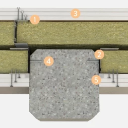 W115.14 Tre lag Veggtilslutning betongsøyle – B