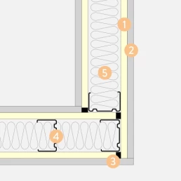 Safeboard system 1 mm bly Hjørne90