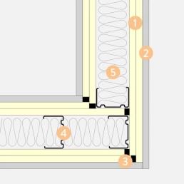 Safeboard system 2 mm bly Hjørne90