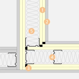 Safeboard system 2 mm bly Tilslutning til gipsplatevegg