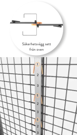 Safety Wall Montage av s&auml;kerhetsn&auml;t
