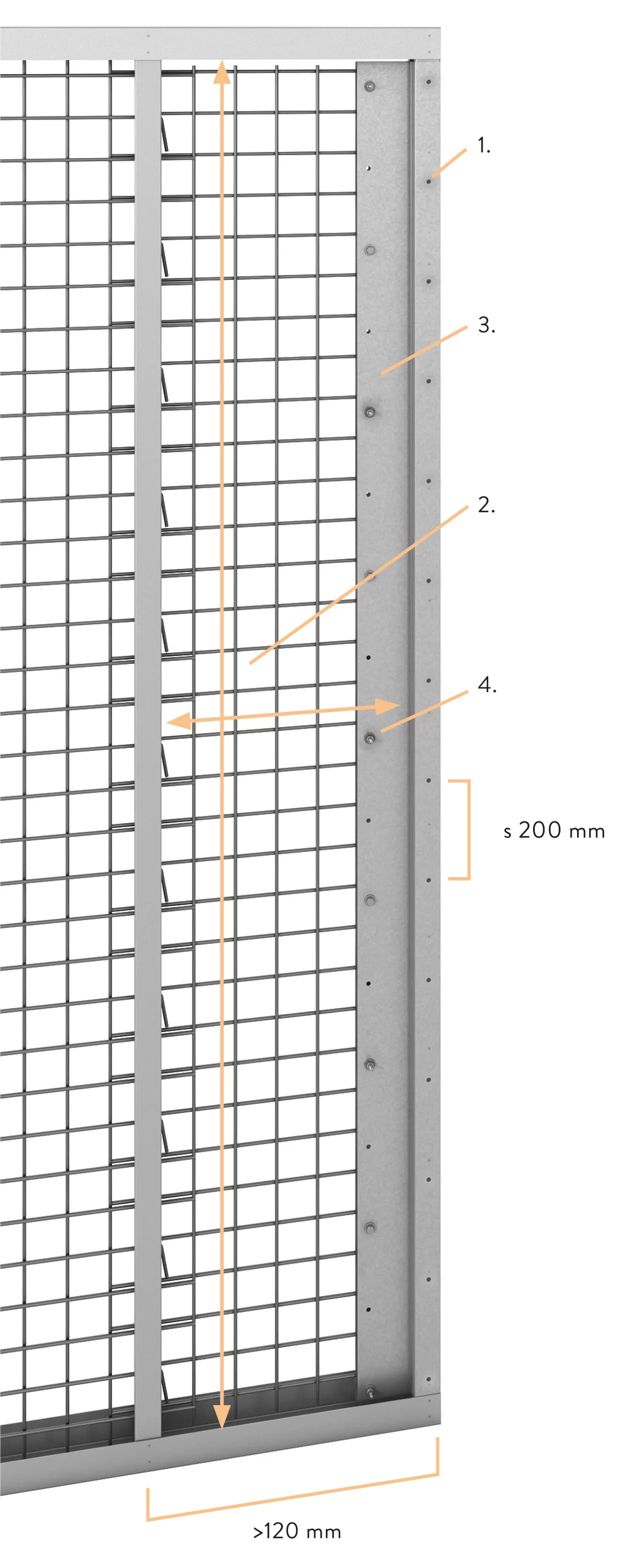 Safety Wall avslutning mot vägg