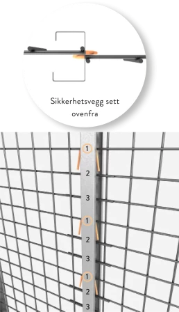 Safety Wall montasje av sikkerhetsnett