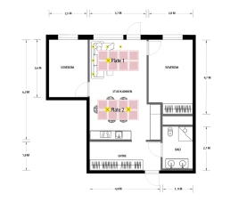 Planl&oslash;sning Designpanel sone med lys